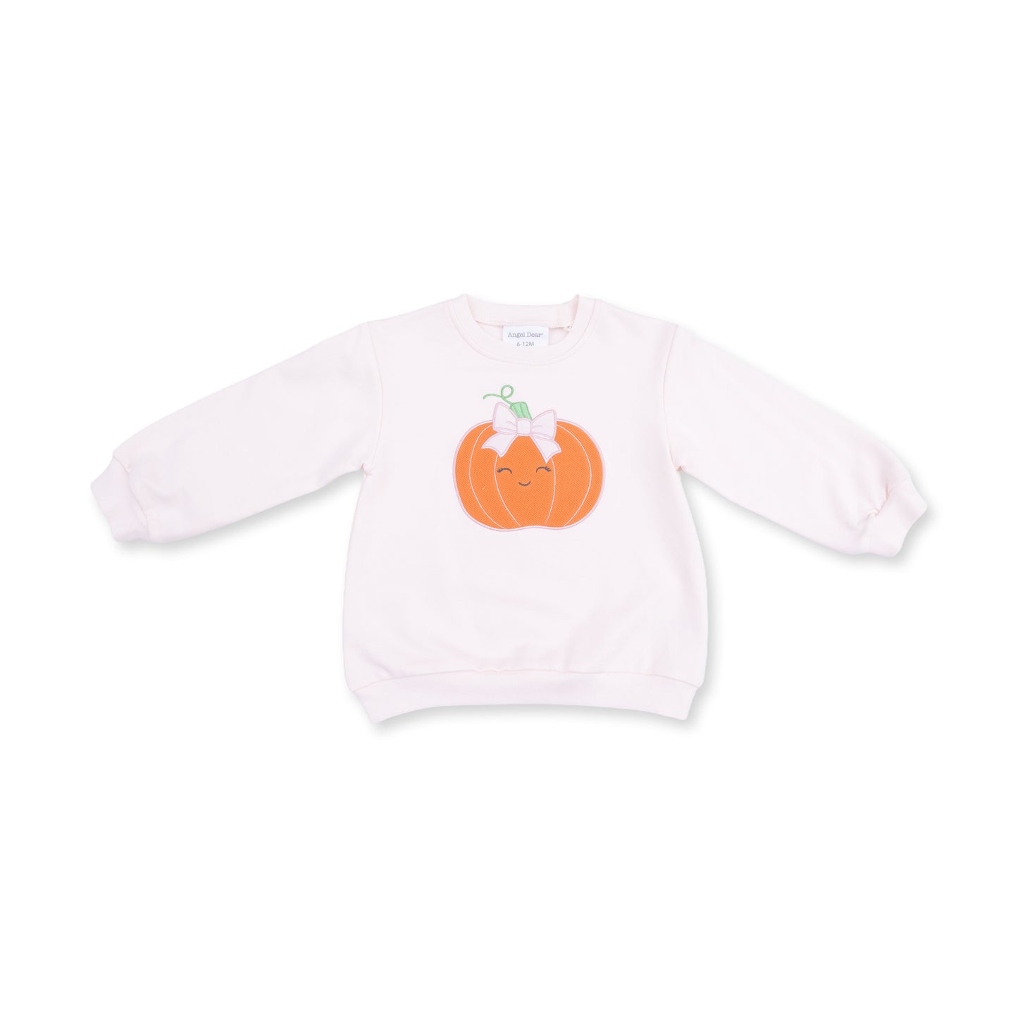 Angel Dear Pumpkins oversized sweatshirt featuring a cozy pumpkin print design, soft fabric, and relaxed fit for comfortable wear.