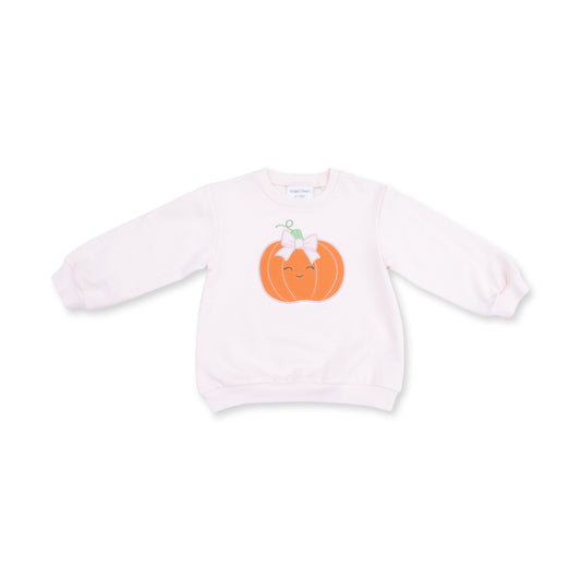 Angel Dear Pumpkins oversized sweatshirt featuring a cozy pumpkin print design, soft fabric, and relaxed fit for comfortable wear.