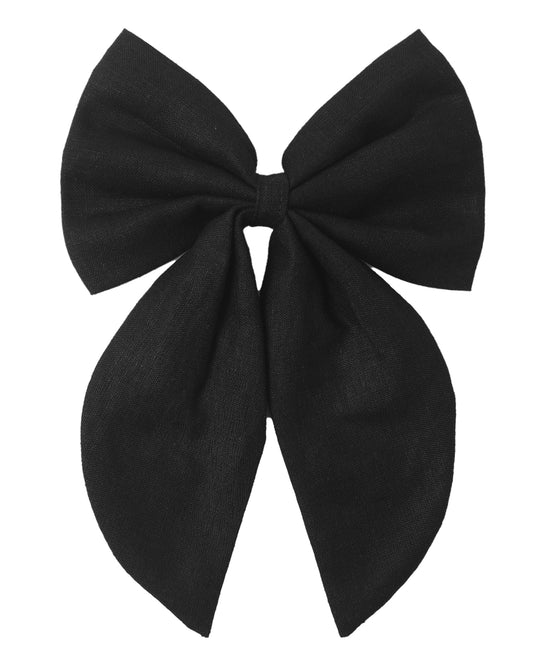 Black oversized bow from Rylee & Cru, large decorative fabric bow with a stylish, bold design perfect for accessory styling.