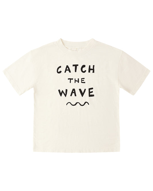 Rylee & Cru Catch the Wave Relaxed Tee featuring a casual fit and wave graphic design on soft fabric.