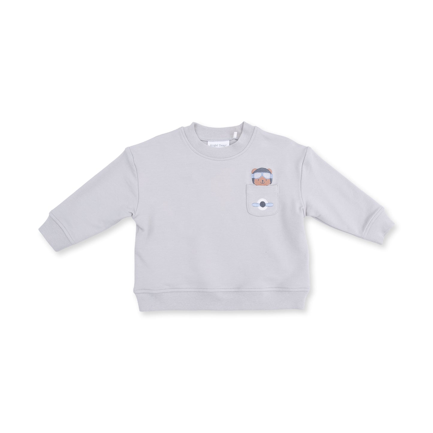 Vintage Airplane Pilots Drop Sleeve Sweatshirt