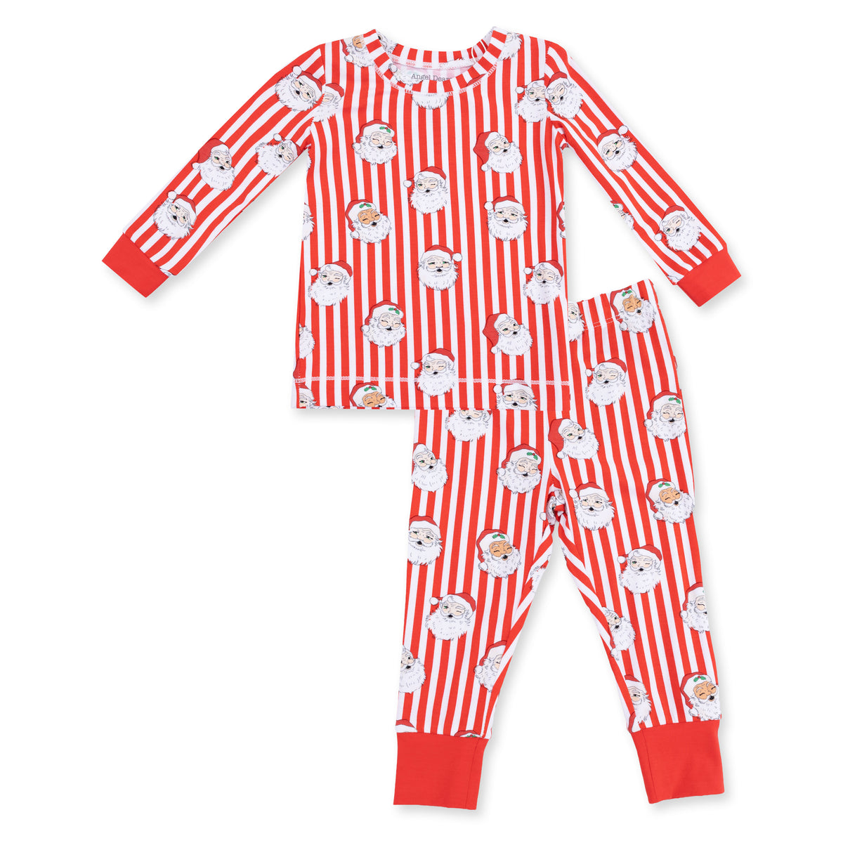 Vintage Santa Stripe Long Sleeve Loungewear Set