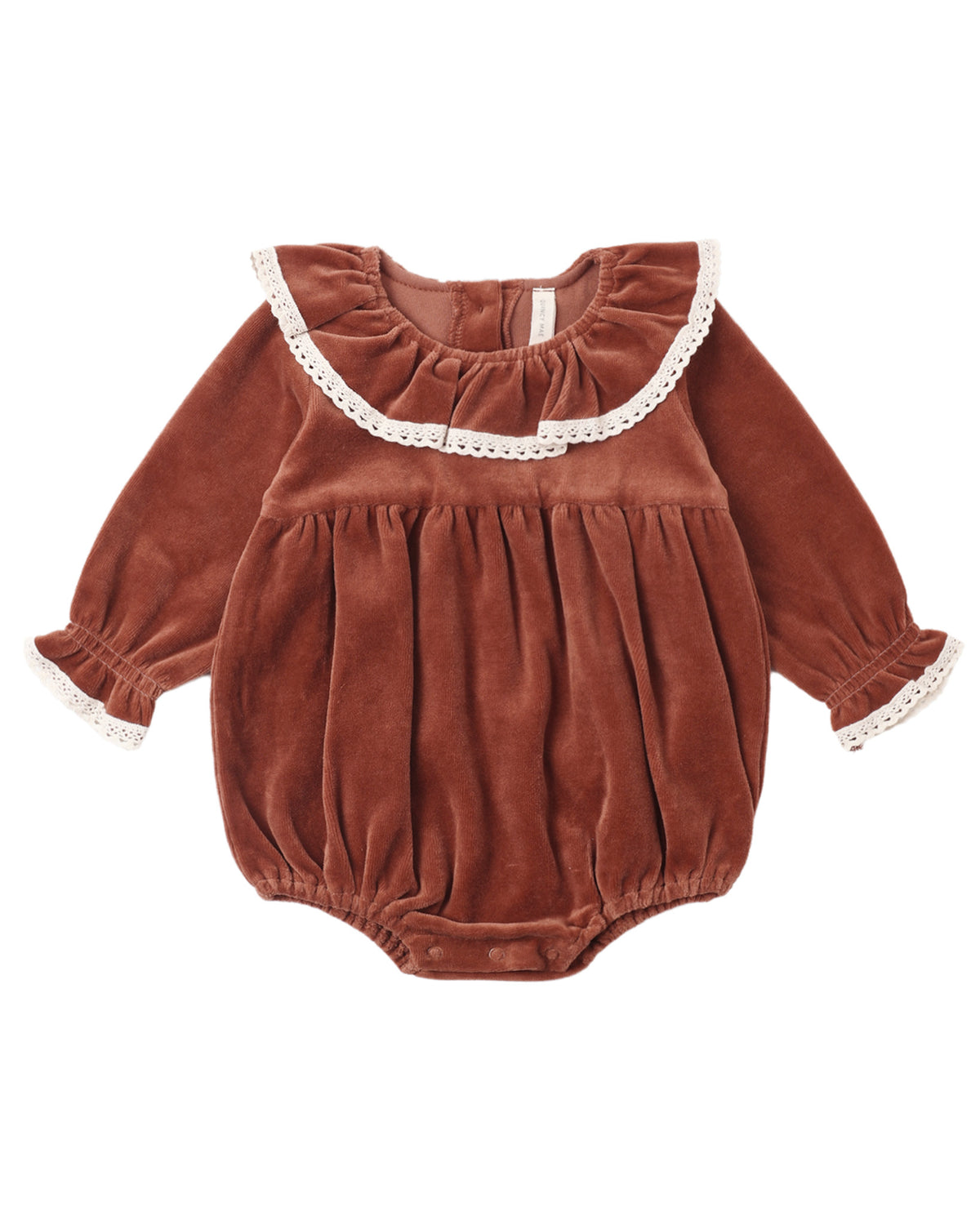 Redwood Wendy romper by Quincy Mae featuring soft fabric, sleeveless design, and a relaxed fit for comfortable toddler wear.