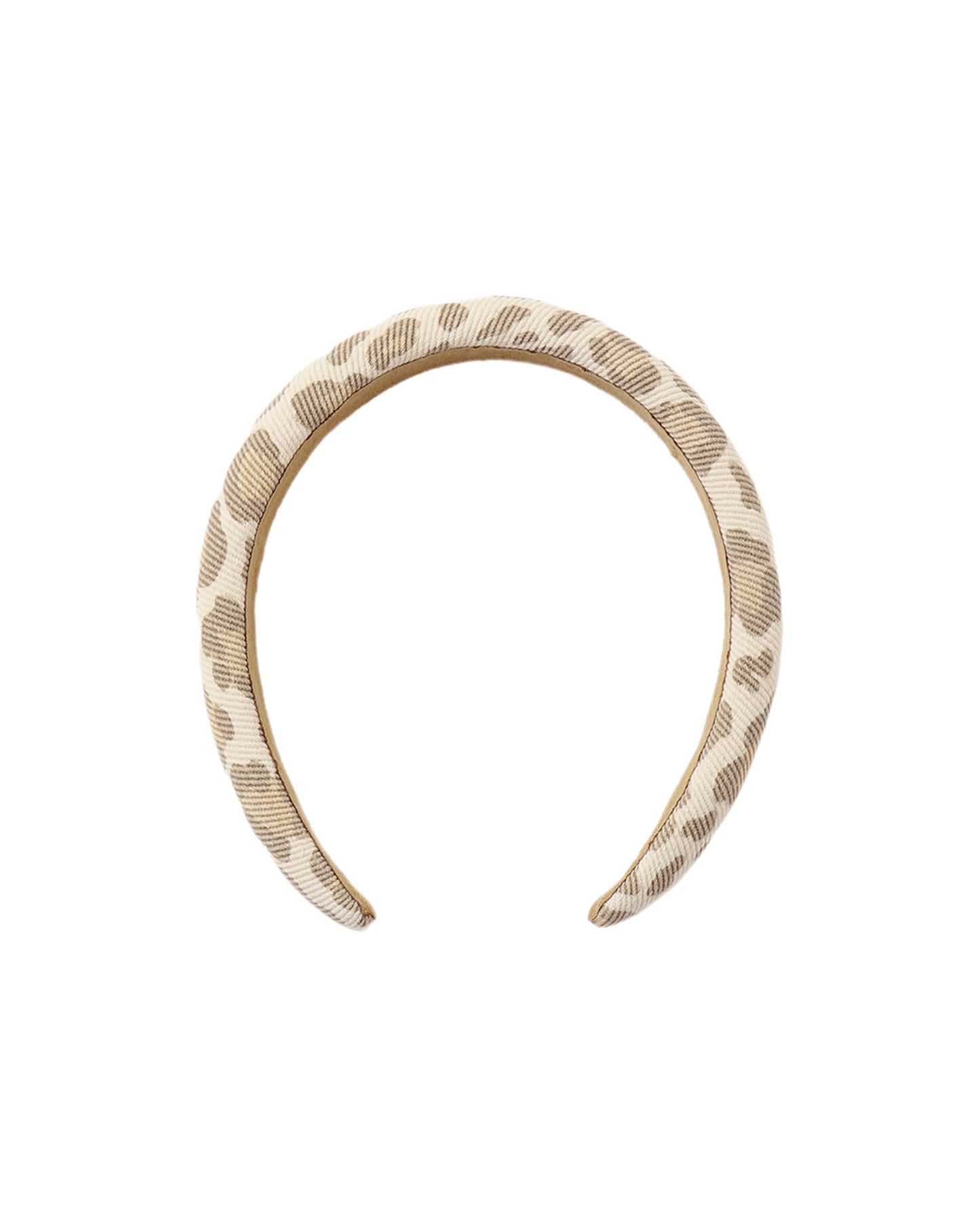 Leopard padded headband by Rylee & Cru featuring a soft padded design and leopard print fabric.