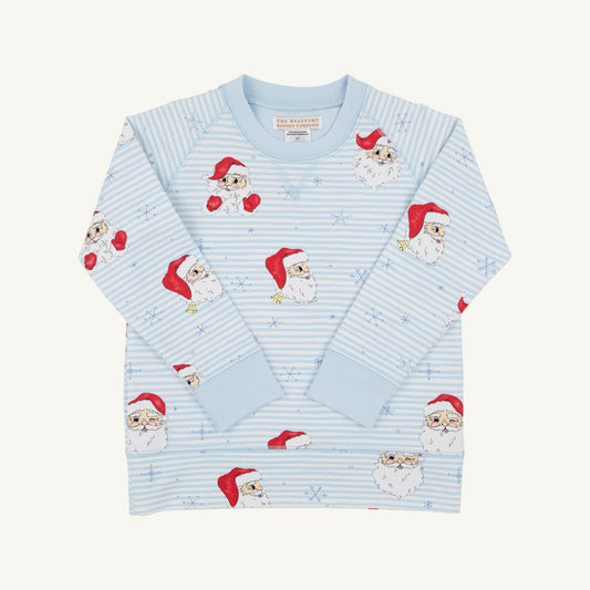 Dear Santa (Buckhead Blue Stripe) Cassidy Comfy Crewneck
