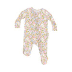 Angel Dear - Bubbly Baby Calico Ruffle Zip Footie