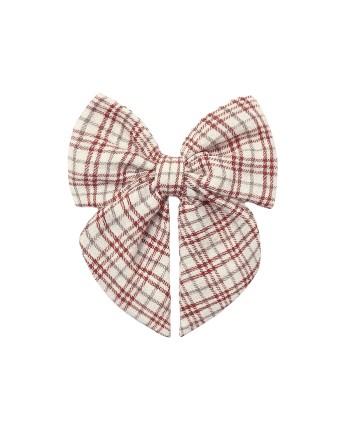 Quincy Mae Christmas plaid bow with red and green tartan pattern, perfect for holiday gift wrapping and decorations.