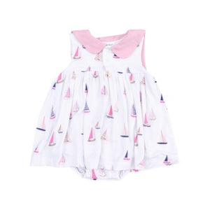 Angel Dear - Sailboats Sailor Bodysuit Dress