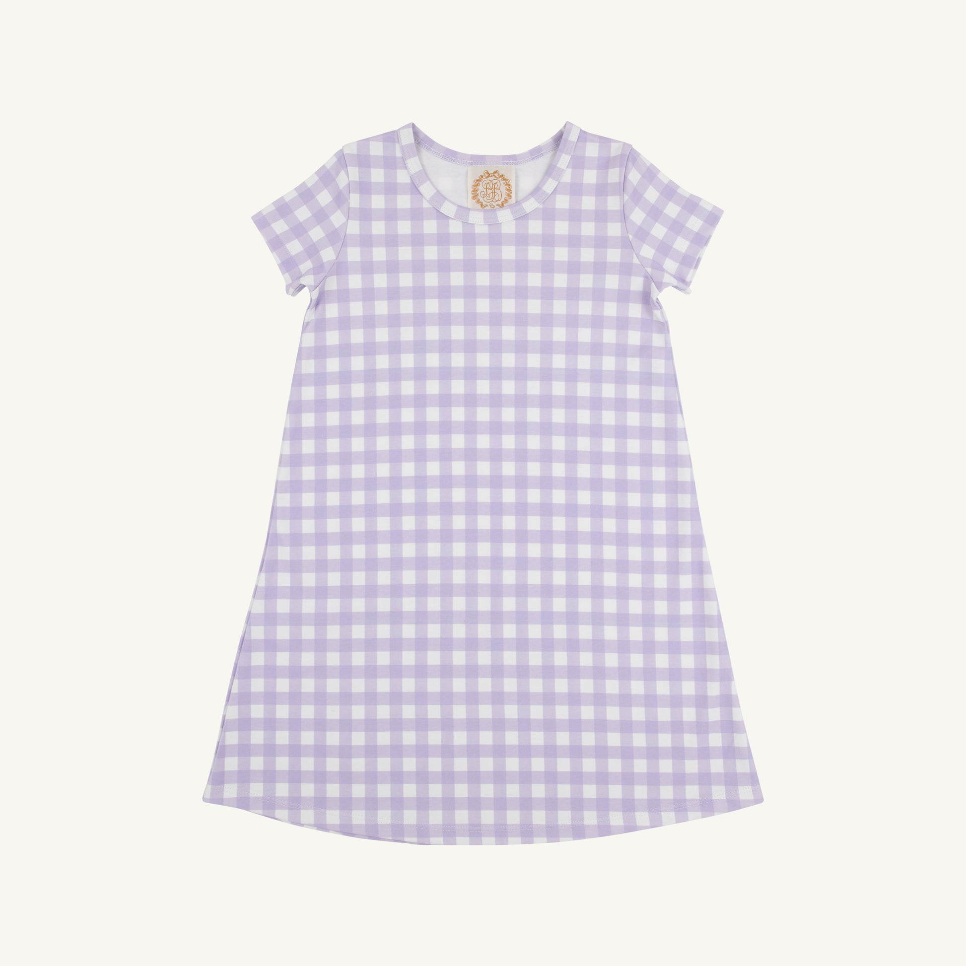 Lauderdale Lavender Gingham Polly Play Dress by The Beaufort Bonnet Company, featuring lavender gingham fabric and a classic playful design.