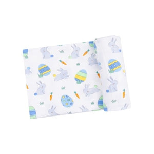 Angel Dear - Easter Bunnies Blue Swaddle Blanket