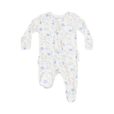 Angel Dear - Sweet Vines Ruffle Zip Footie