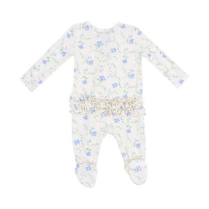 Angel Dear - Sweet Vines Ruffle Zip Footie