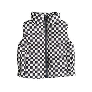 Babysprouts - Black & White Checkerboard Puff Vest