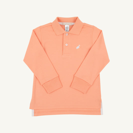 Multicolor Prim and Proper Polo from The Beaufort Bonnet Company featuring seashore sherbet-inspired pastel stripes and classic polo design.
