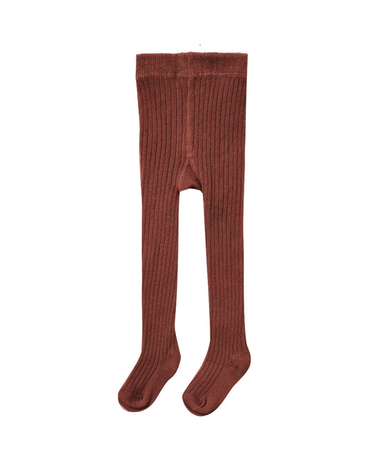 Quincy Mae Redwood tights for infants, soft and stretchy baby leggings with a cozy knit texture, ideal for everyday wear.