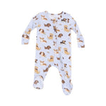 Angel Dear - Best Friends Blue Dogs Zip Footie
