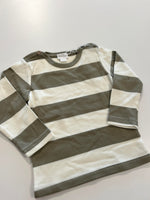 Jamie Kay - Pima Cotton Long Sleeve - Moss Chunky Strip