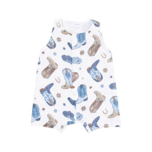 Angel Dear - Cowboy Boots Sleeveless Shortie Romper