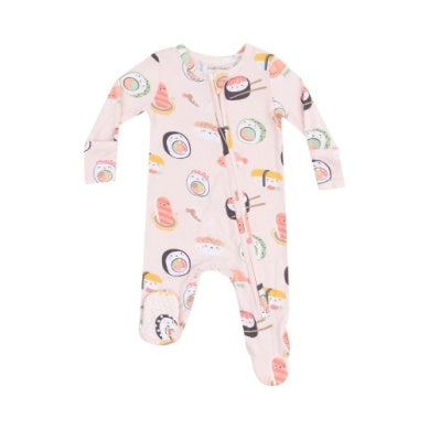Angel Dear - Pink Sushi Zip Footie