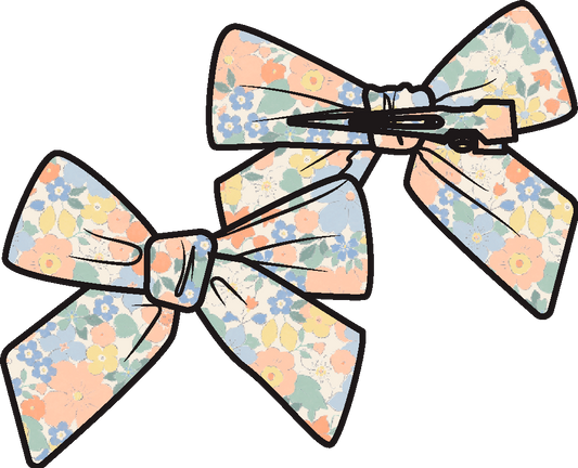 Georgia Floral 2 Pack Bow Clips