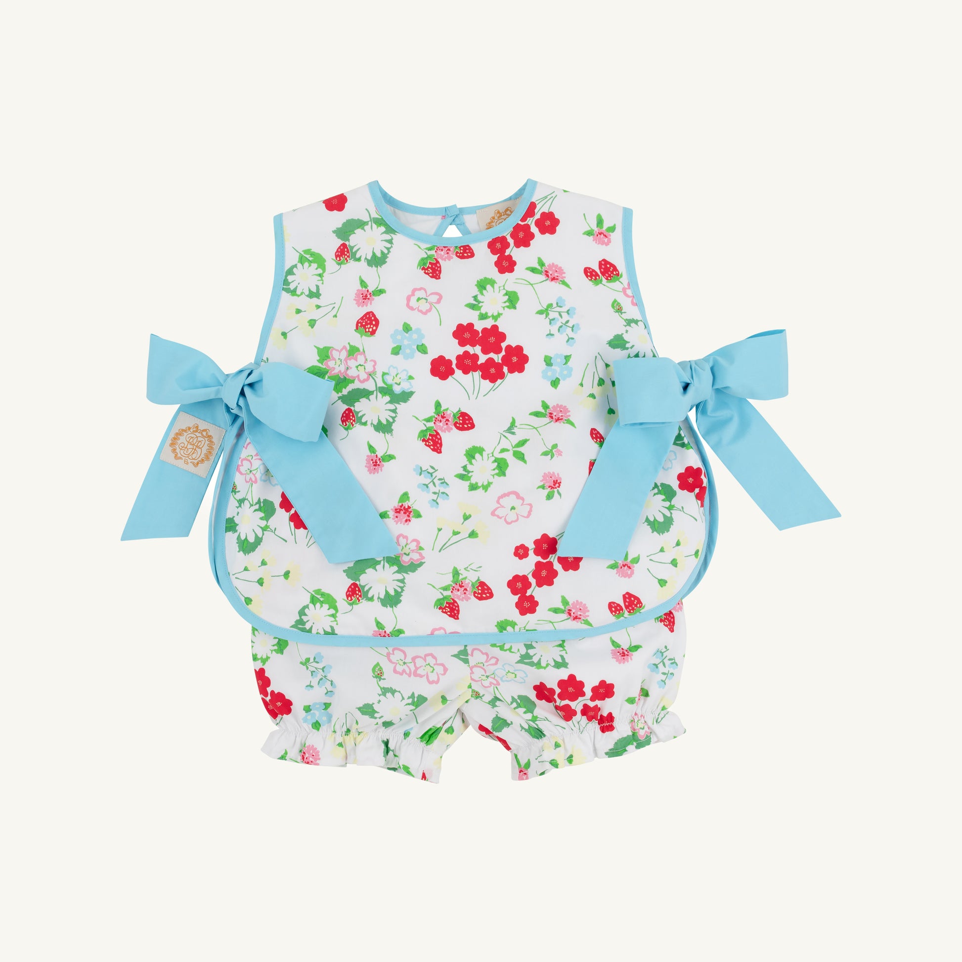Berry Sweet and Belhaven Blue Talbott Tie Side dress by The Beaufort Bonnet Company, featuring a colorful, tie-dye design.