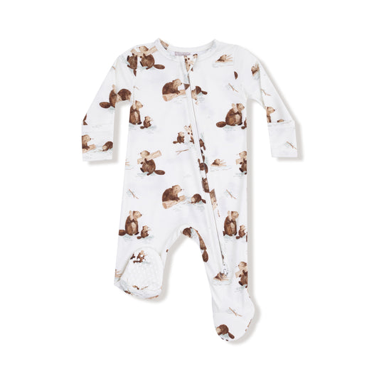 Baby Beavers Zip Footie
