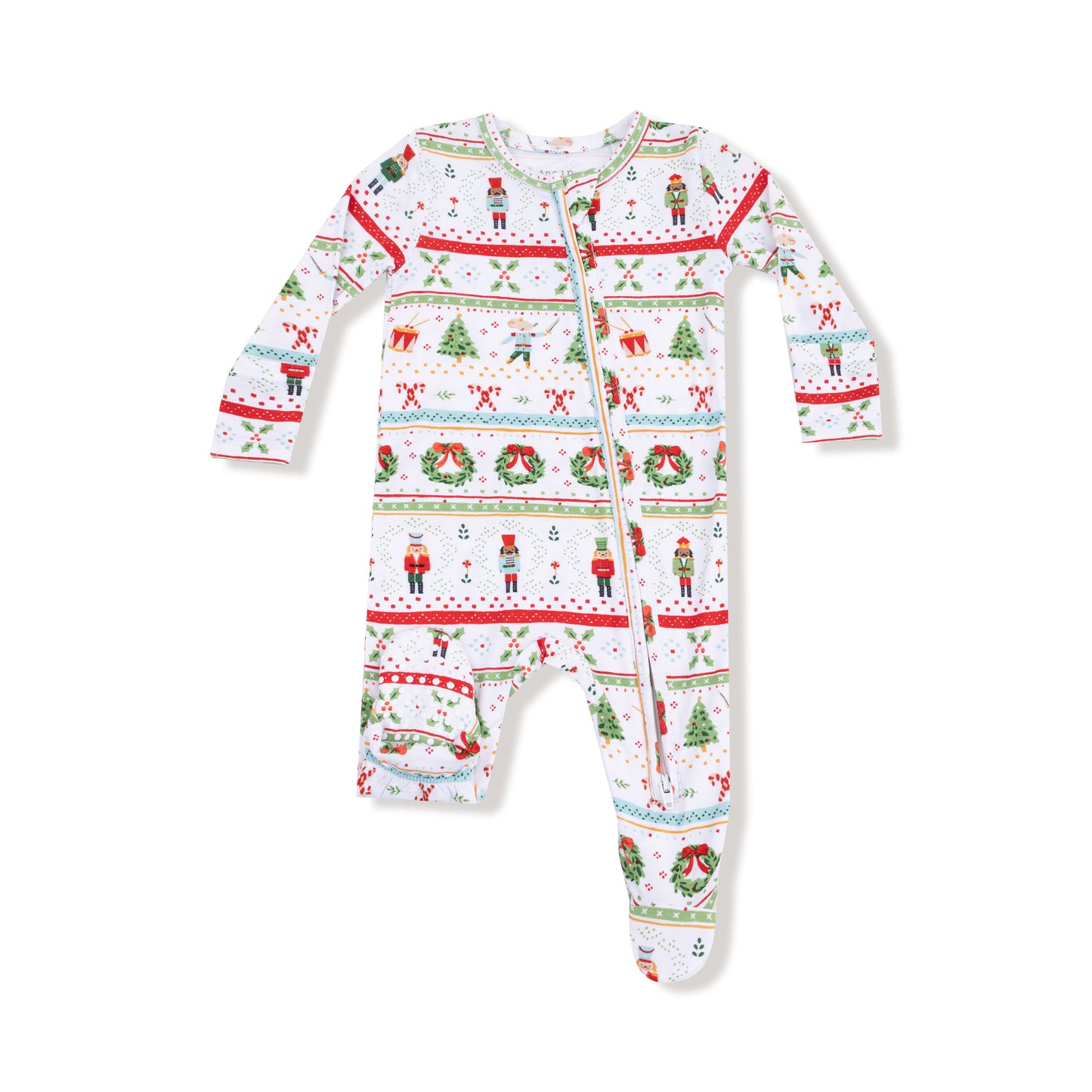 Nutcracker Fair Isle Zip Footie