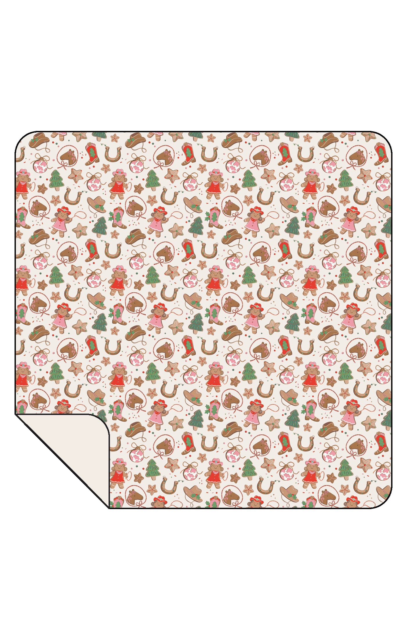 Cowgirl Christmas Swaddle Blanket