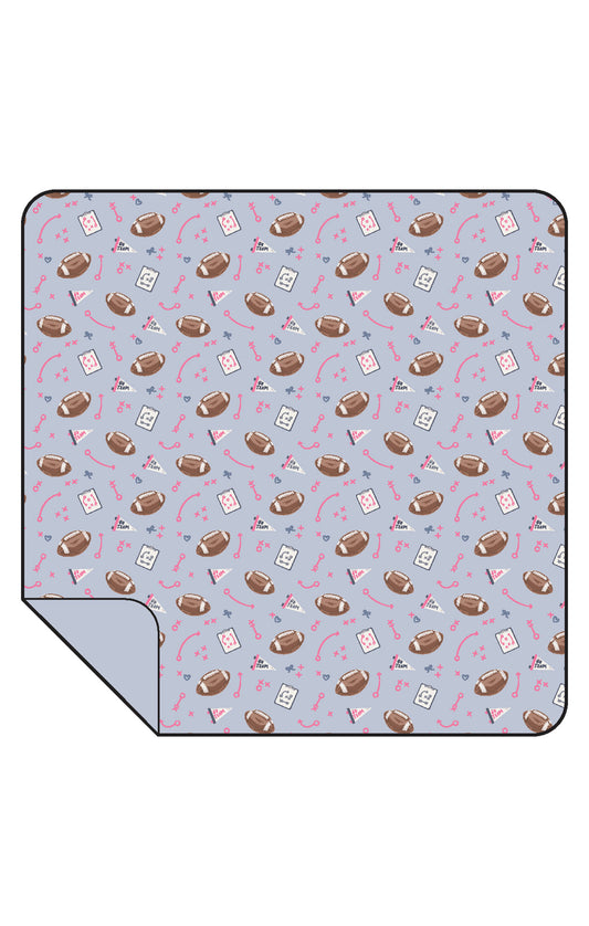 Touchdown Time Lavender Swaddle Blanket