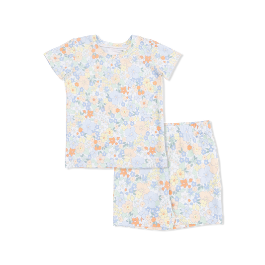 Angel Dear Georgia Floral Loungewear Short Set featuring a soft, floral print and comfortable fabric for relaxed home wear.