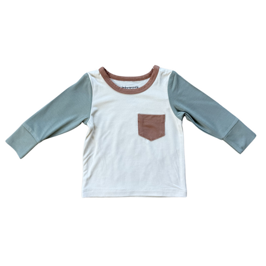Fern Colorblock Pocket Tee