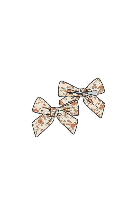 Prairie Calico Bow Clips