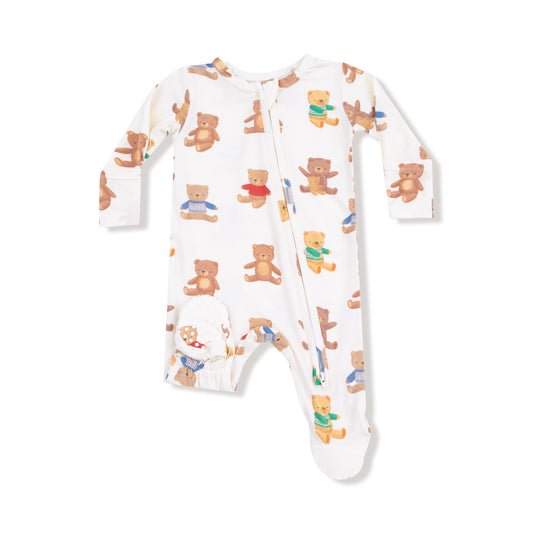 Teddy Bear Collection Zip Footie
