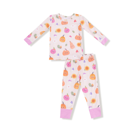 Pink Autumn Pumpkins Loungewear Set
