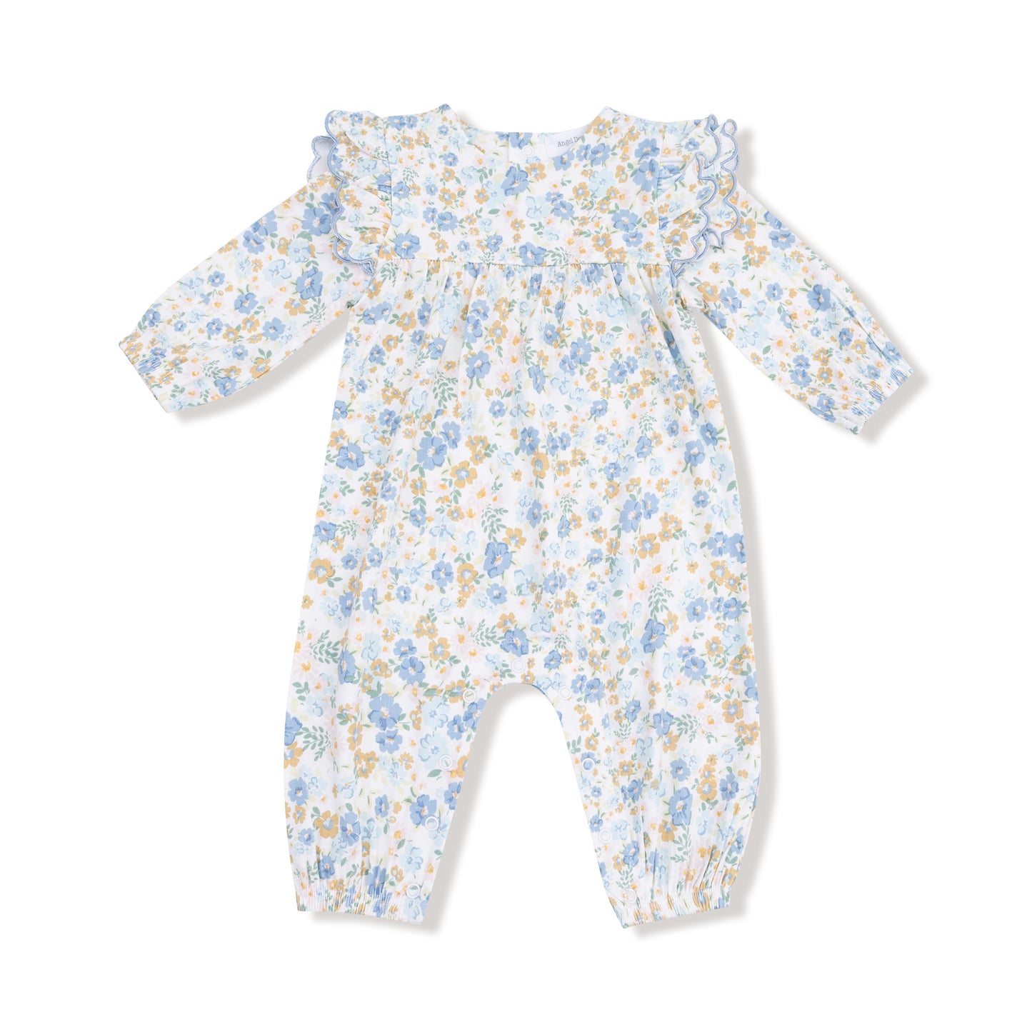 Sweet Rose Calico Petal Ruffle Romper