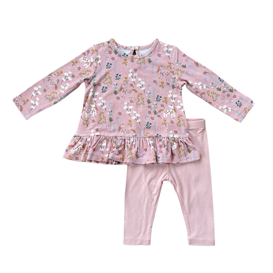 Unicorn Longsleeve Peplum Set