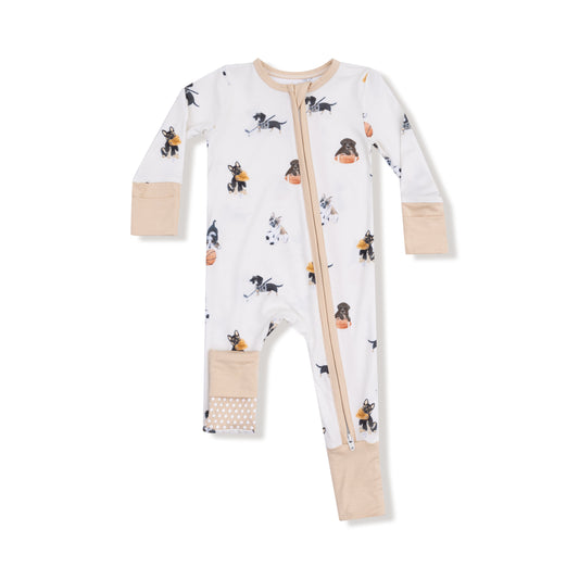 Sporty Puppies Zip Romper