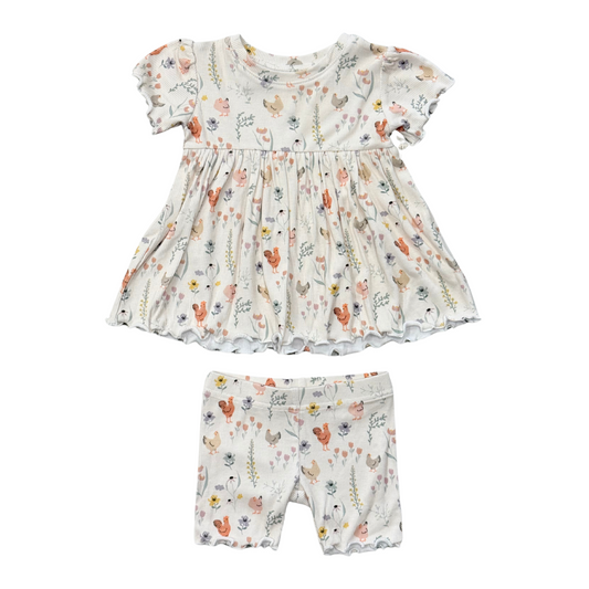 Floral Chicken Babydoll Set
