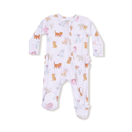 Fancy Pets Ruffle Zipper Footie