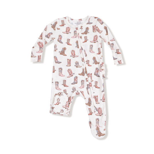 Future Cowgirl Ruffle Zipper Footie