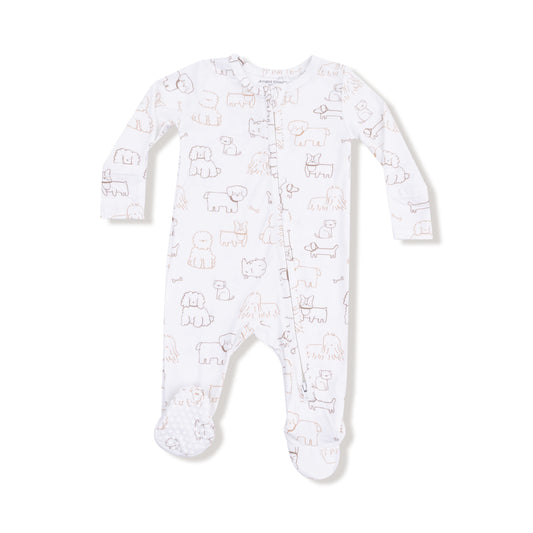 Neutral Pups Zipper Footie