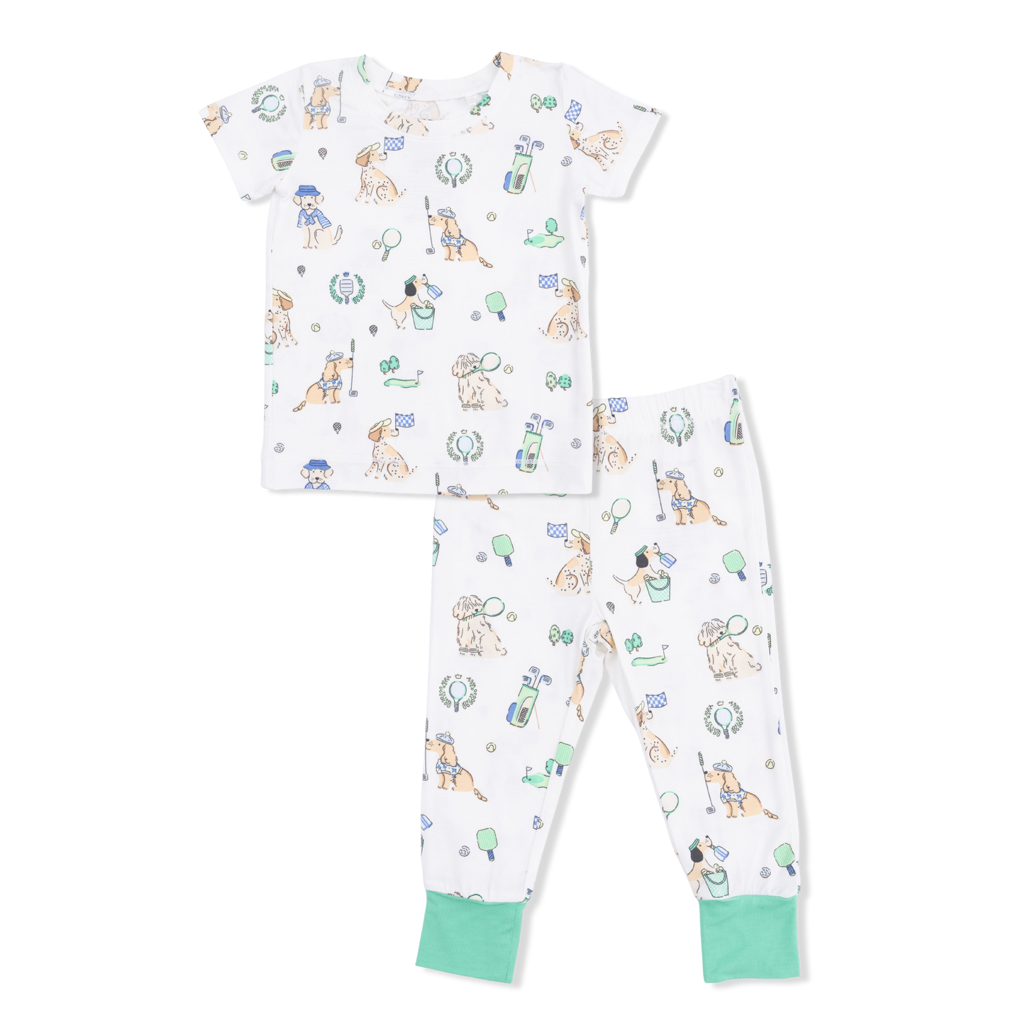 Country Club Dogs Short Sleeve Loungewear Set