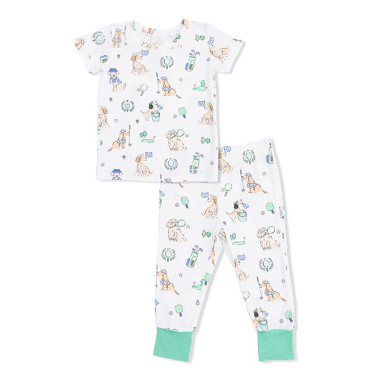 Country Club Dogs Short Sleeve Loungewear Set