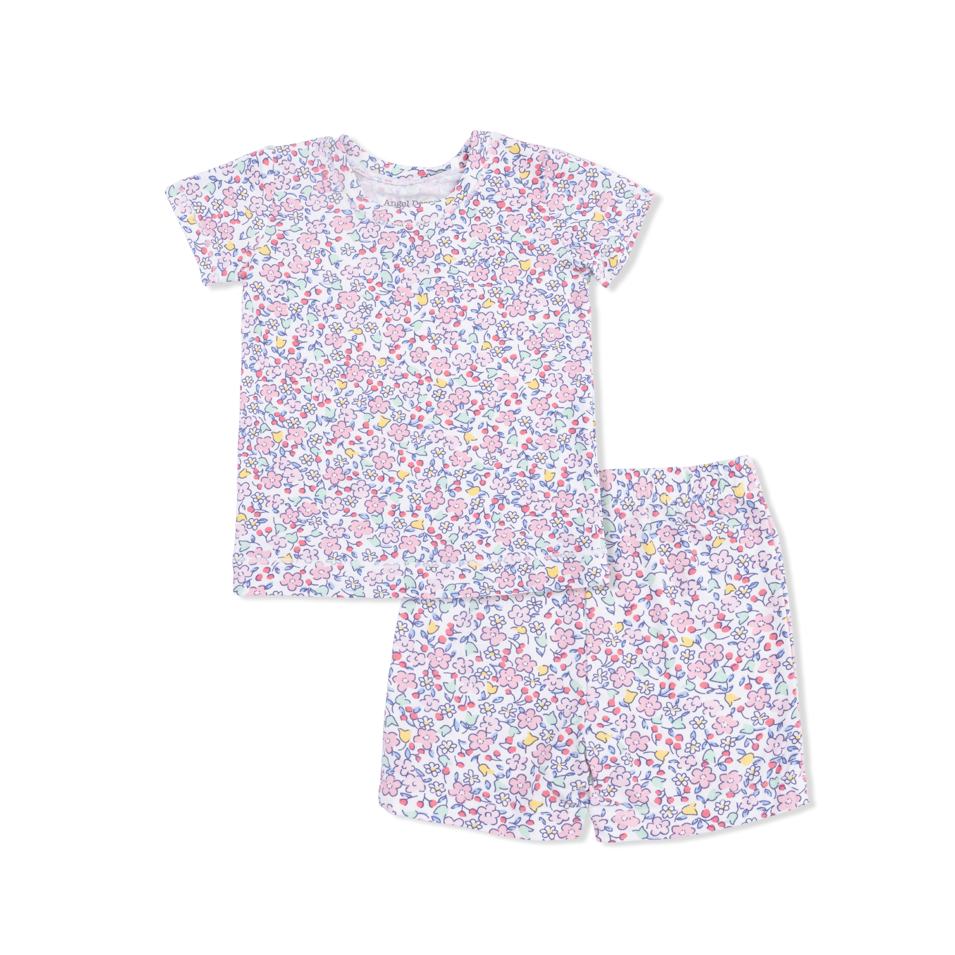 Angel Dear Elizabeth's Garden loungewear short set featuring a floral print, soft fabric, and comfortable fit for casual wear.