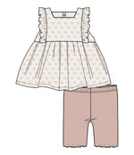 Angel Dear - Vintage Mini Bows Ruffle Tank + Shorts Set