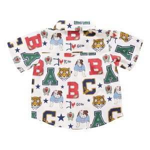 Pink Chicken - Boys Jack Shirt - Varsity Letters