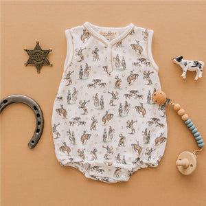 Luna & Arlo - Wild West Driftwood S/less Boy Bubble