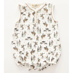 Luna & Arlo - Wild West Driftwood S/less Boy Bubble