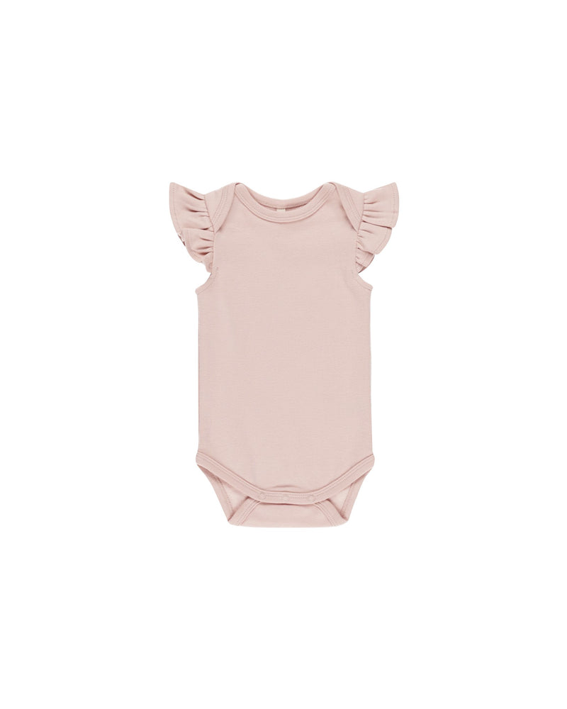 Quincy Mae - Bubblegum Flutter Sleeve Bodysuit