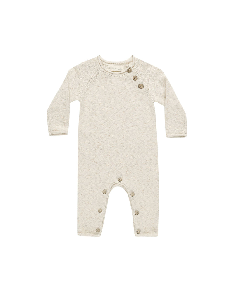 Quincy Mae - Speckled Heather Cozy Heather Knit Jumpsuit